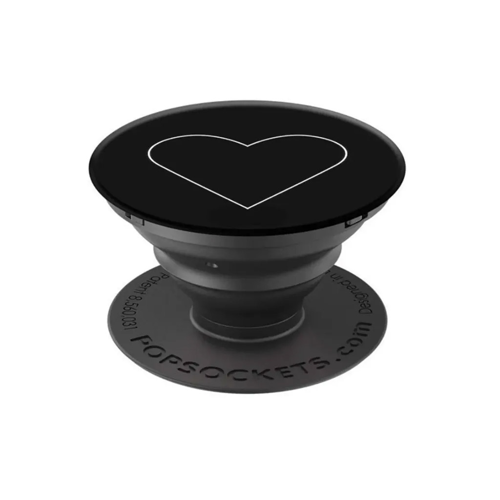 PopSockets držač za mobitel White Heart Black