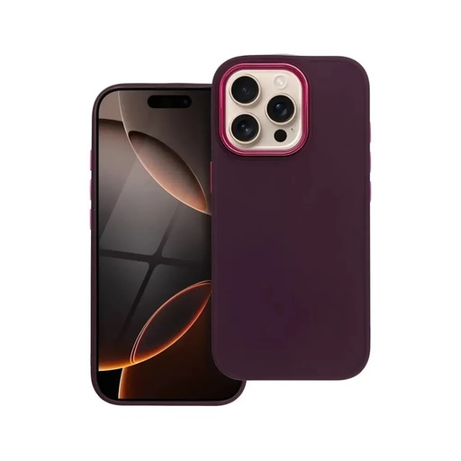 Phone Case Metal Lens Frame (Samsung A55, burgundy)