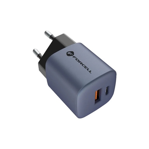 Forcell Wall Adapter USB+USB C 33W (grey)