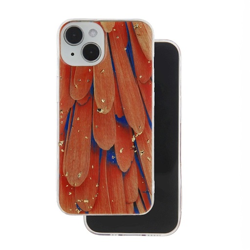 Phone Case Golden Particles Orange Wing (Samsung S24+, orange)