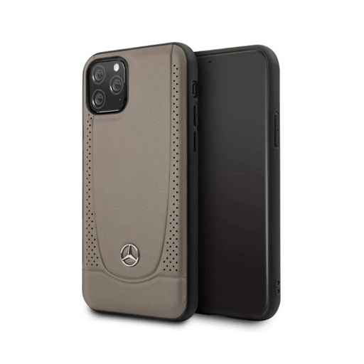 Mercedes-Benz Phone Case Leather Perforations (iPhone 11 Pro Max, brown)