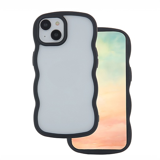 Maska Wave Transparent (iPhone 12/12 Pro, crno)