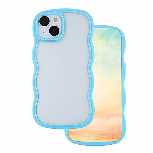 Phone Case Wave Transparent (iPhone 14 Pro Max, blue)