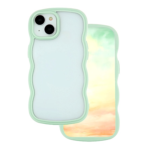Phone Case Wave Transparent (iPhone 15, green)