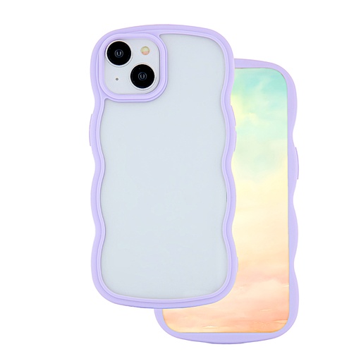 Phone Case Wave Transparent (iPhone 15 Pro, purple)