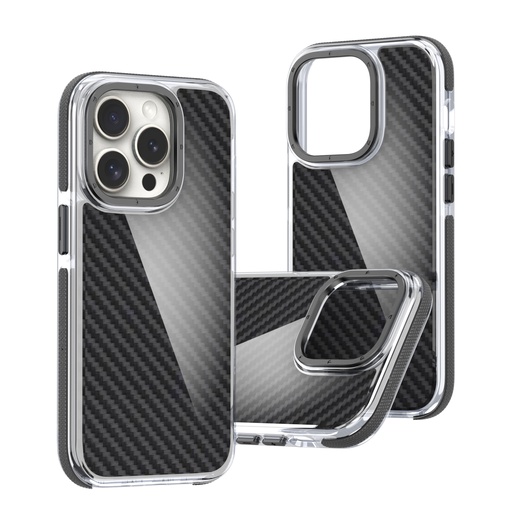 Phone Case Acrylic Carbon (iPhone 15 Pro, black)