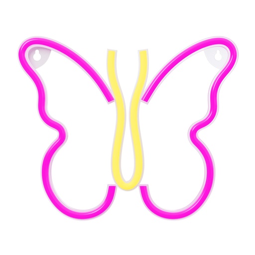 Neon LED Light Butterfly (pink)