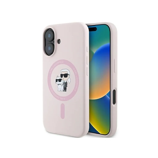 Karl Lagerfeld Phone Case K&C Bodies Liquid MagSafe (iPhone 14 Pro, pink)