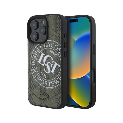 Lacoste maska MagSafe Mono Sportswear (iPhone 16 Pro Max, maslinasto zeleno)