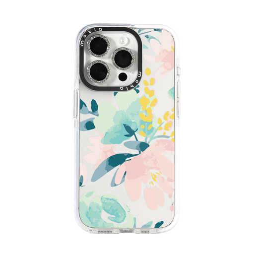 Maska Pattern Abstract Flowers (iPhone 14, prozirno)