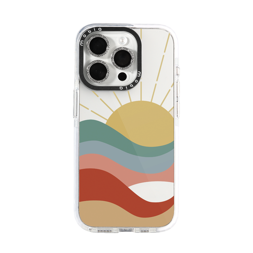 Maska Pattern Sunset (iPhone 15 Pro, prozirno)