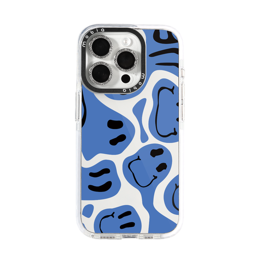 Phone Case Pattern Melting Faces (iPhone 15 Pro, transparent)