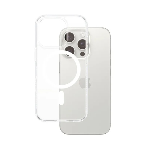 PanzerGlass maska MagSafe Transparent (iPhone 16, bijelo)