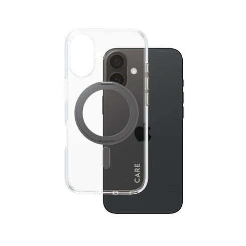 PanzerGlass Phone Case MagSafe Kickstand Care (iPhone 16 Pro, silver)
