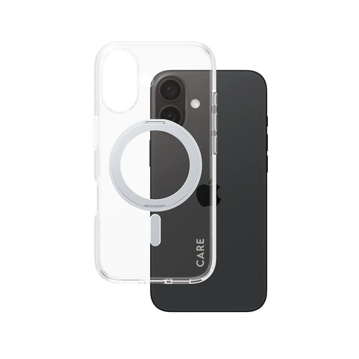 PanzerGlass Phone Case MagSafe Kickstand Care (iPhone 16 Pro Max, silver)