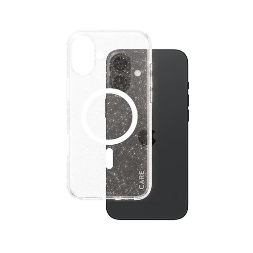 PanzerGlass Phone Case MagSafe Star Lit Care (iPhone 16 Pro Max, white)