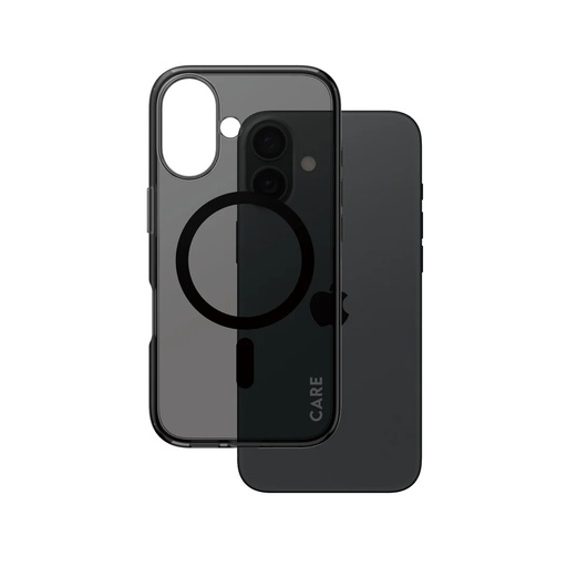 PanzerGlass Phone Case MagSafe Smokey Care (iPhone 16 Plus, black)