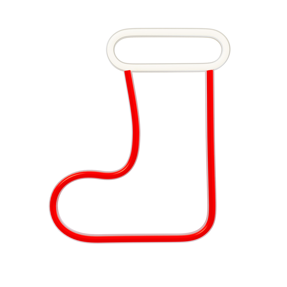 Neon LED Light Christmas Sock