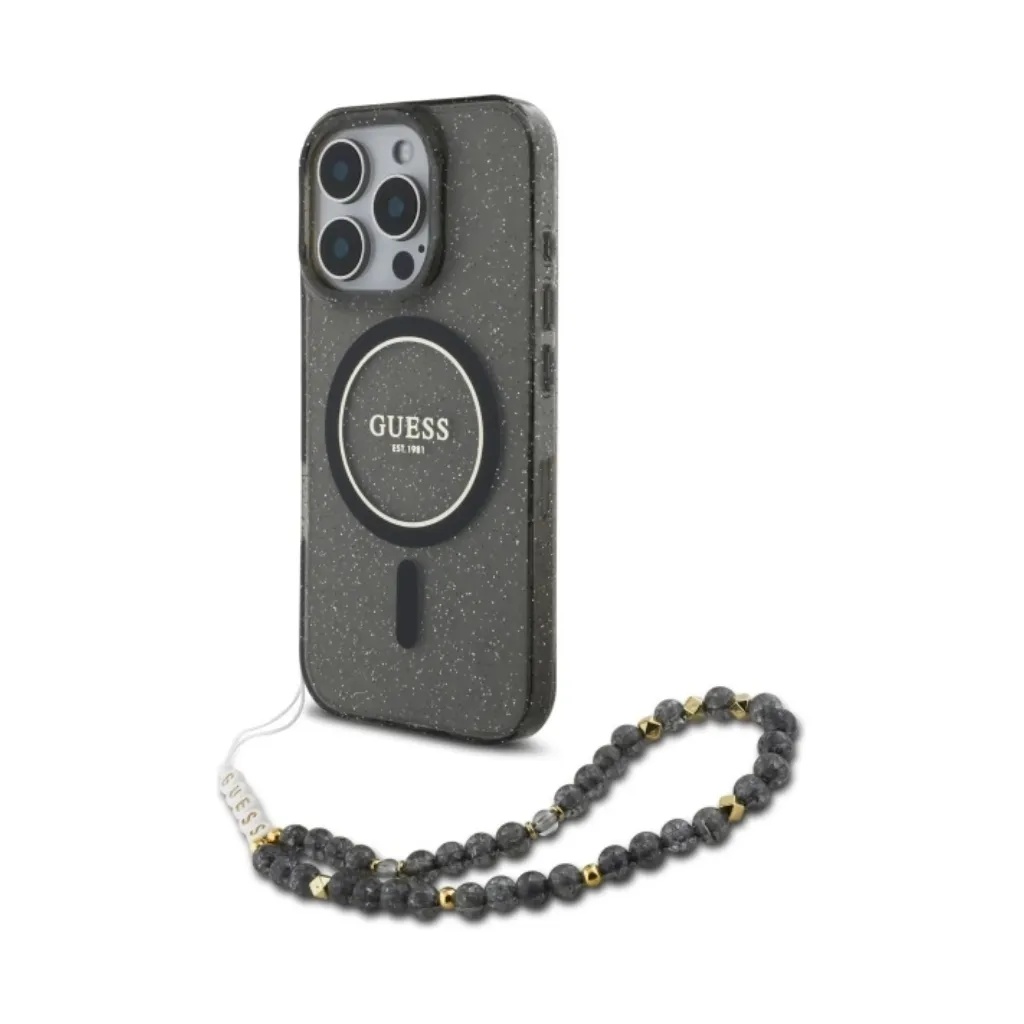 Guess maska MagSafe Glitter Beads Strap