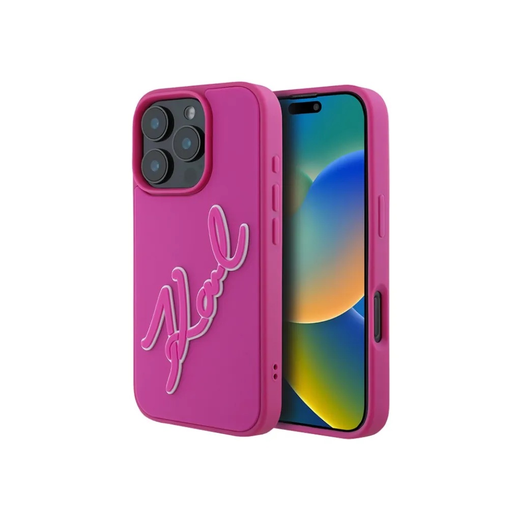 Karl Lagerfeld Phone Case 3D Rubber Bicolour Signature
