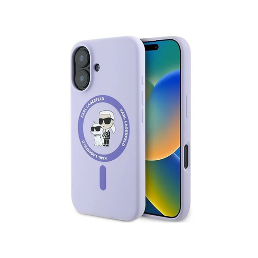 Karl Lagerfeld Phone Case K&C Bodies Liquid MagSafe (iPhone 16, purple)