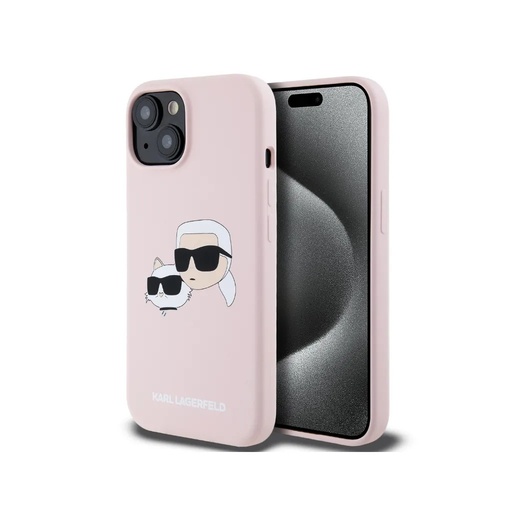 Karl Lagerfeld Phone Case K&C Heads Liquid MagSafe (iPhone 16, pink)