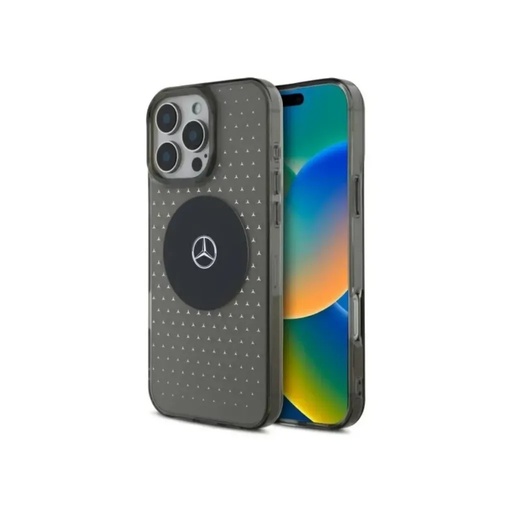 Mercedes-Benz Phone Case MagSafe Star Pattern Transparent (iPhone 16 Plus, black)