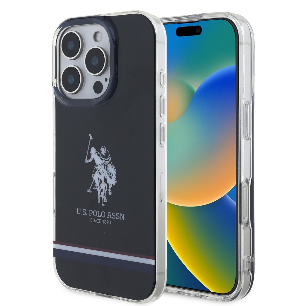 U.S. Polo Assn. maska Tricolour Stripes Double Horse
