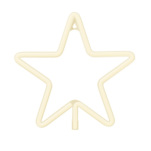 Neon LED Light Christmas Star (yellow)