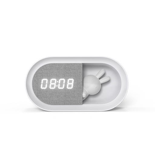 Alarm Clock/Lamp Forever Ingrid Bunny (white/grey)