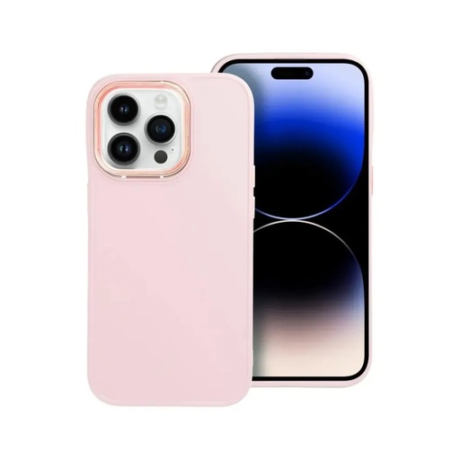 Phone Case Metal Lens Frame (Samsung S25 Ultra, light pink)