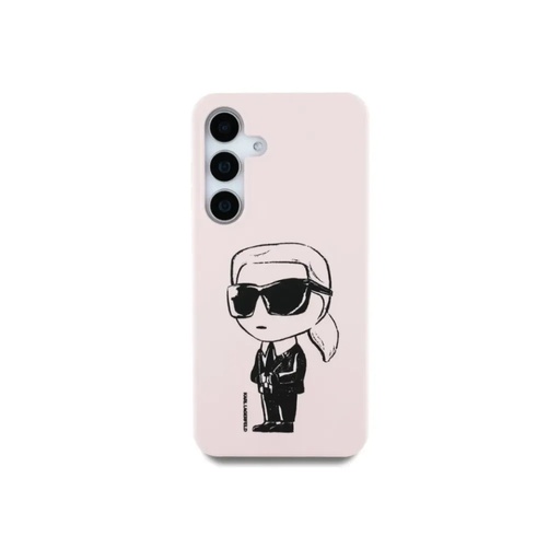 Karl Lagerfeld maska Printed Graffiti Ikonik MagSafe (Samsung S25, ružičasto)