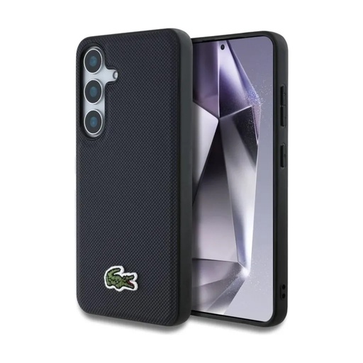 Lacoste Phone Case MagSafe Woven Petit Logo (Samsung S25, dark blue)