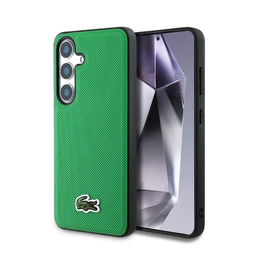 Lacoste Phone Case MagSafe Woven Petit Logo (Samsung S25, green)