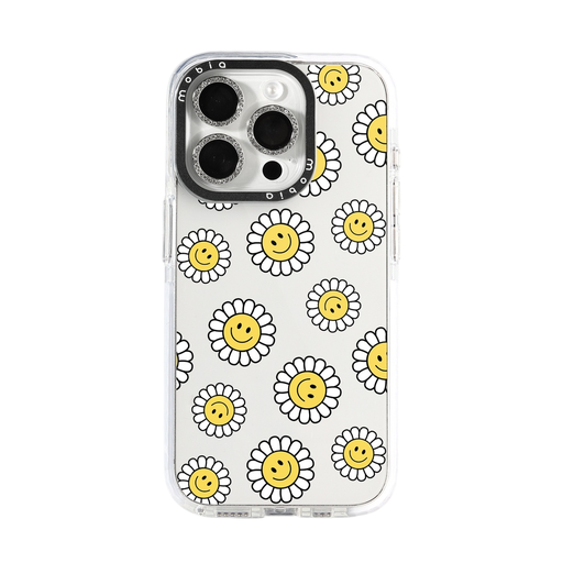 Maska Pattern Smiling Daisies (Samsung S25, prozirno)