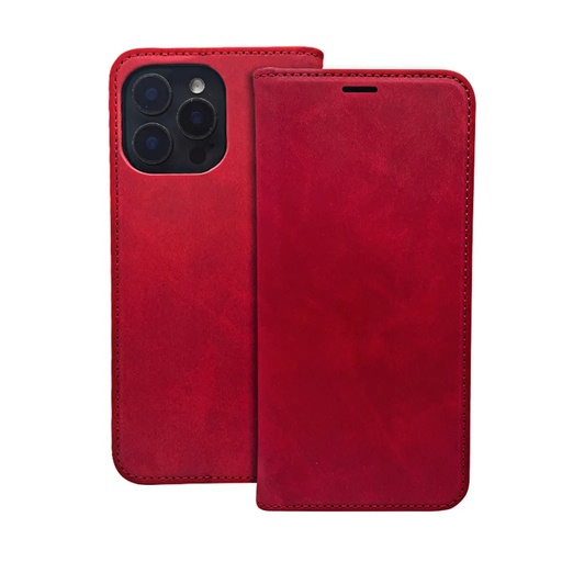 Bookcase Suede (Samsung S25 Ultra, red)