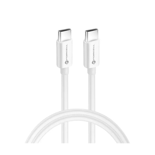 Forcell Cable Cord C338 USB C (white, 2 m)
