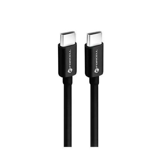 Forcell Cable Cord C338 USB C (black, 2 m)