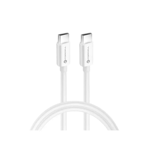 Forcell Cable Cord C339 USB C (white, 1 m)