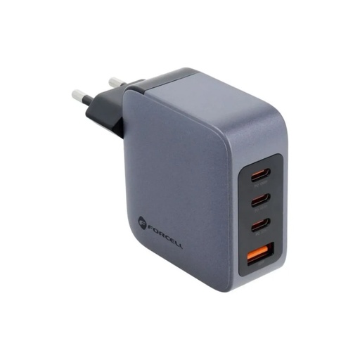 Forcell zidni adapter USB+3x USB C 100W (sivo)