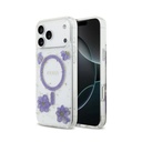 Guess Phone Case MagSafe Resin Flowers & Glitter