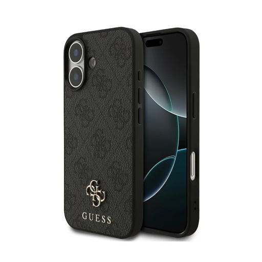 Guess maska MagSafe 4G Pattern Metal 4G Logo (iPhone 17, crno)