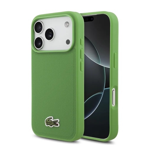 Lacoste Phone Case MagSafe Woven Petit Logo (iPhone 17 Pro, green)