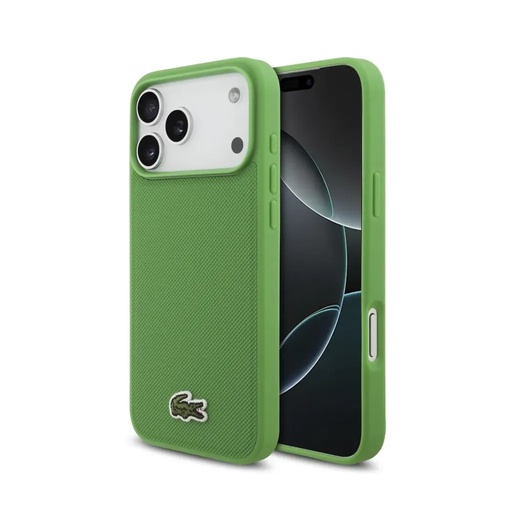 Lacoste maska MagSafe Woven Petit Logo (iPhone 17 Pro Max, zeleno)