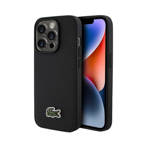 Lacoste Phone Case MagSafe Woven Petit Logo (iPhone 17 Pro, dark green)