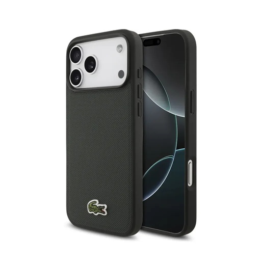 Lacoste Phone Case MagSafe Woven Petit Logo (iPhone 17 Pro Max, dark green)