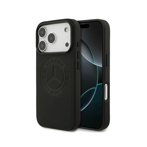 Mercedes-Benz maska MagSafe Vintage Logo Leather (iPhone 17 Pro, crno)
