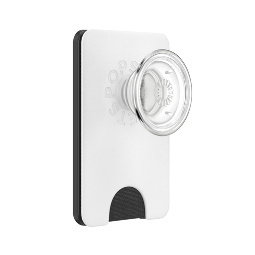 PopSockets Phone Holder MagSafe White Clear Wallet (white)