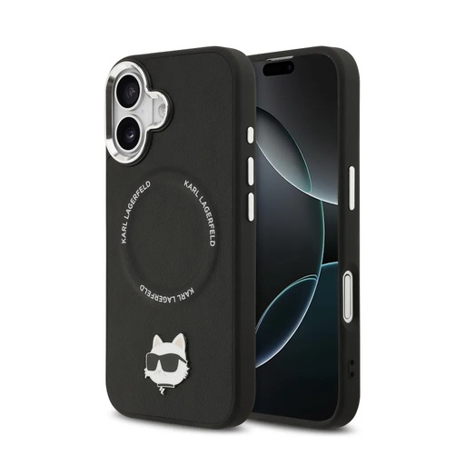 Karl Lagerfeld maska MagSafe Choupette Head Pin (iPhone 17, crno)