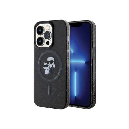 Karl Lagerfeld Phone Case K&C Bodies Glitter MagSafe (iPhone 17 Pro Max, black)